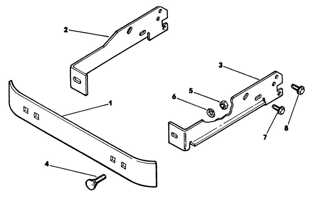 Bumper Diagram and Parts List for 62542C (H00000001-H99999999)(1989) Lawn Boy Lawn Tractor